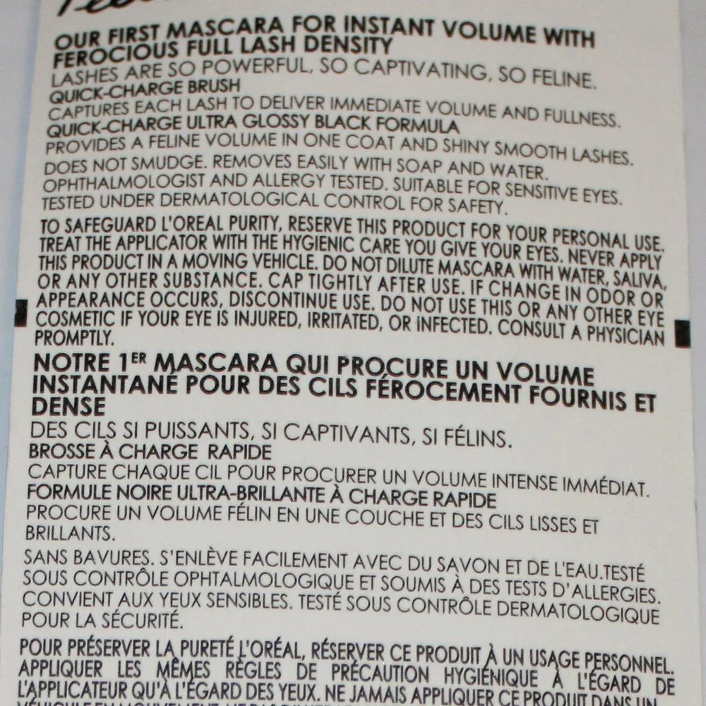 Voluminous 629 Mascara Black Brown Instant Volume Full Lash Density .27 Ounce